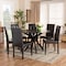 Baxton Studio Marie Dark Brown Upholstered and Finished Wood 7-Piece Dining Set 170-8030-10894 - alternate 7